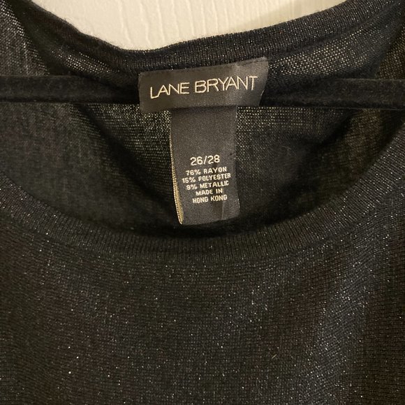 Lane Bryant Sparkly Black Sweater Knit Women's Plus Size Size 26/28 Warm - Picture 2 of 4